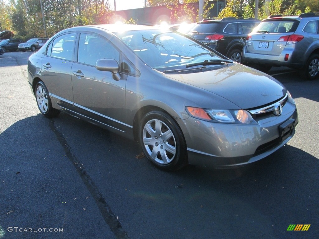 2006 Civic LX Sedan - Shoreline Mist Metallic / Gray photo #4