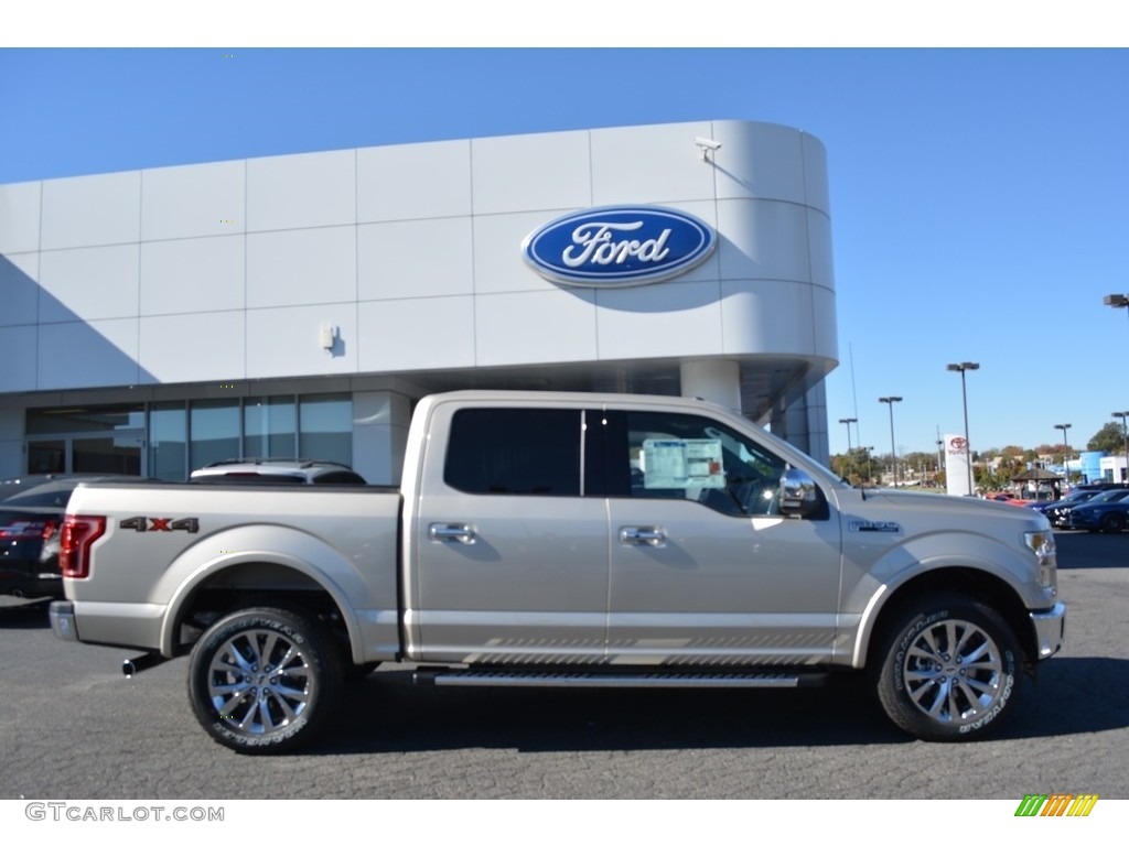 2017 F150 Lariat SuperCrew 4X4 - White Gold / Black photo #2