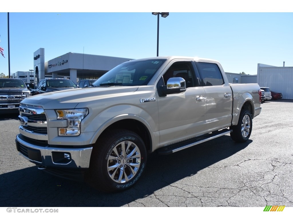 2017 F150 Lariat SuperCrew 4X4 - White Gold / Black photo #3