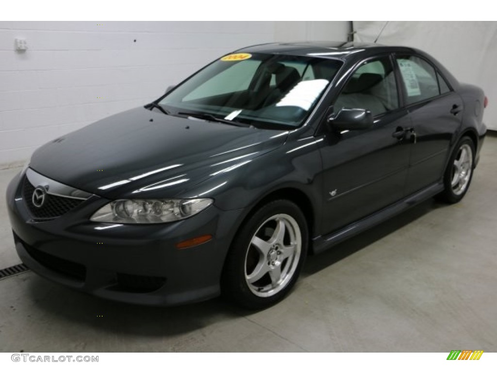 2004 MAZDA6 s Sedan - Onyx Black / Gray photo #24