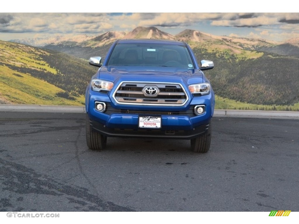 2017 Tacoma Limited Double Cab 4x4 - Blazing Blue Pearl / Limited Hickory photo #2