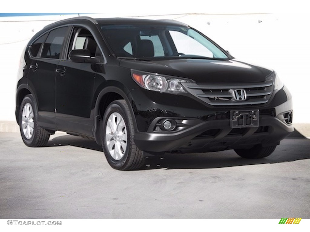 2013 CR-V EX-L - Crystal Black Pearl / Black photo #1