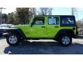 2017 Hypergreen Jeep Wrangler Unlimited Sport 4x4  photo #3