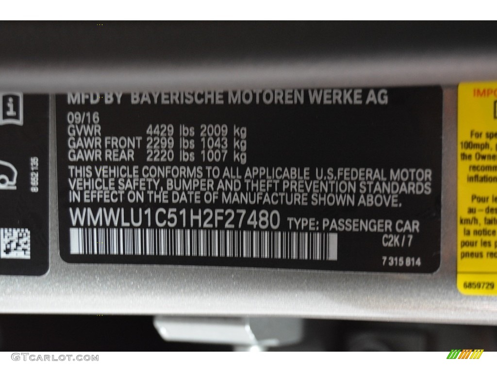 2017 Clubman Color Code C2K for Melting Silver Metallic Photo #116951086
