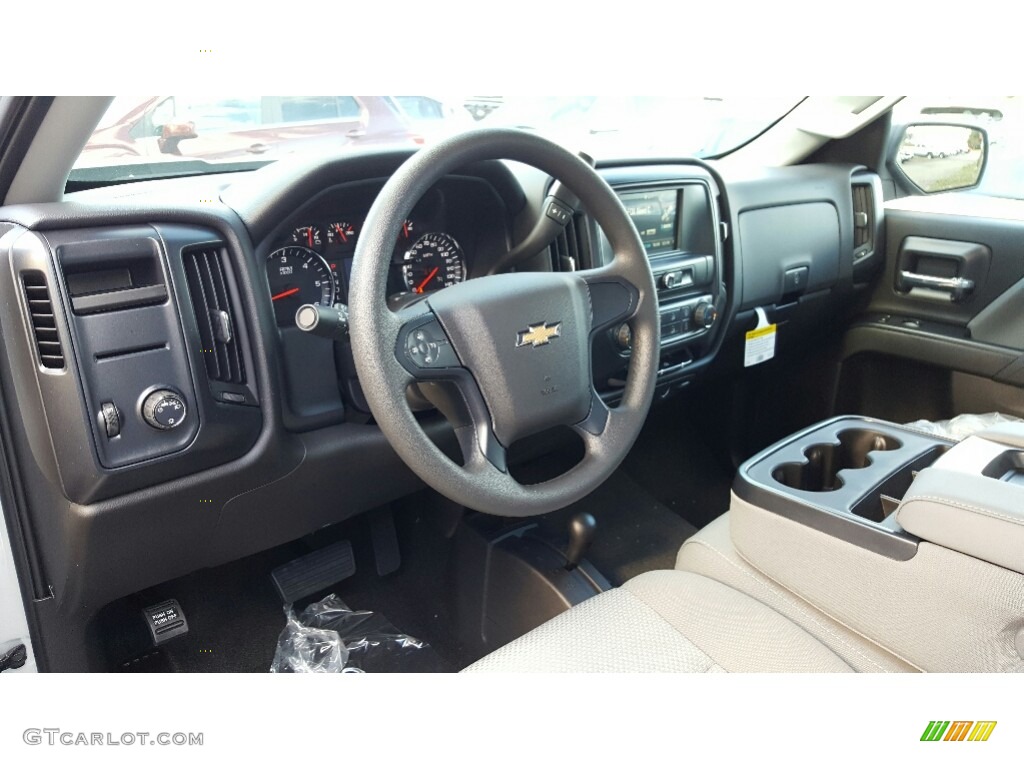 2017 Silverado 1500 Custom Double Cab 4x4 - Silver Ice Metallic / Dark Ash/Jet Black photo #9