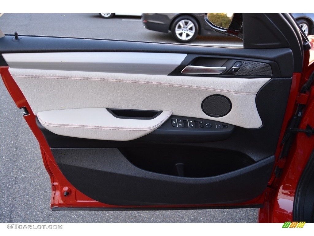 2016 BMW X4 xDrive35i Ivory White Door Panel Photo #116953129