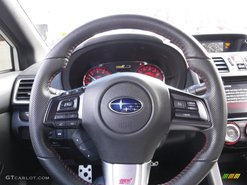 2016 Subaru WRX STI Carbon Black Steering Wheel Photo #116954365