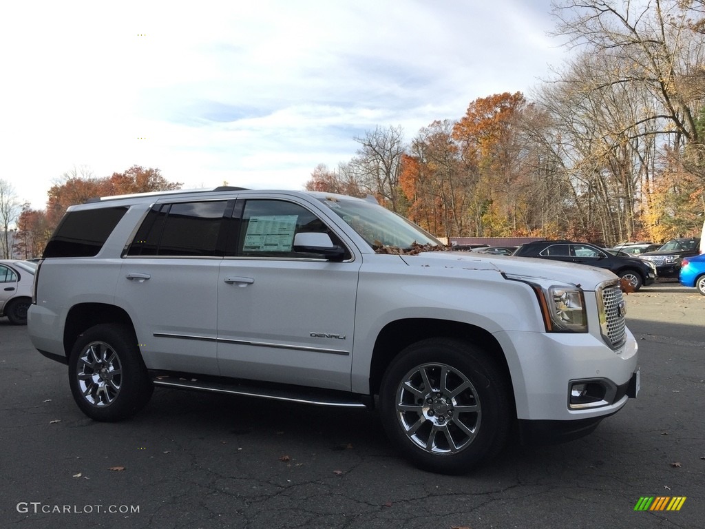 White Frost Tricoat 2017 GMC Yukon Denali 4WD Exterior Photo #116954626