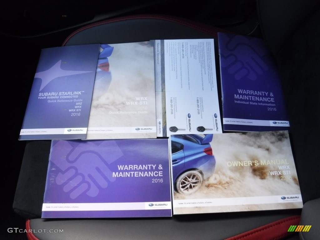 2016 Subaru WRX STI Books/Manuals Photos