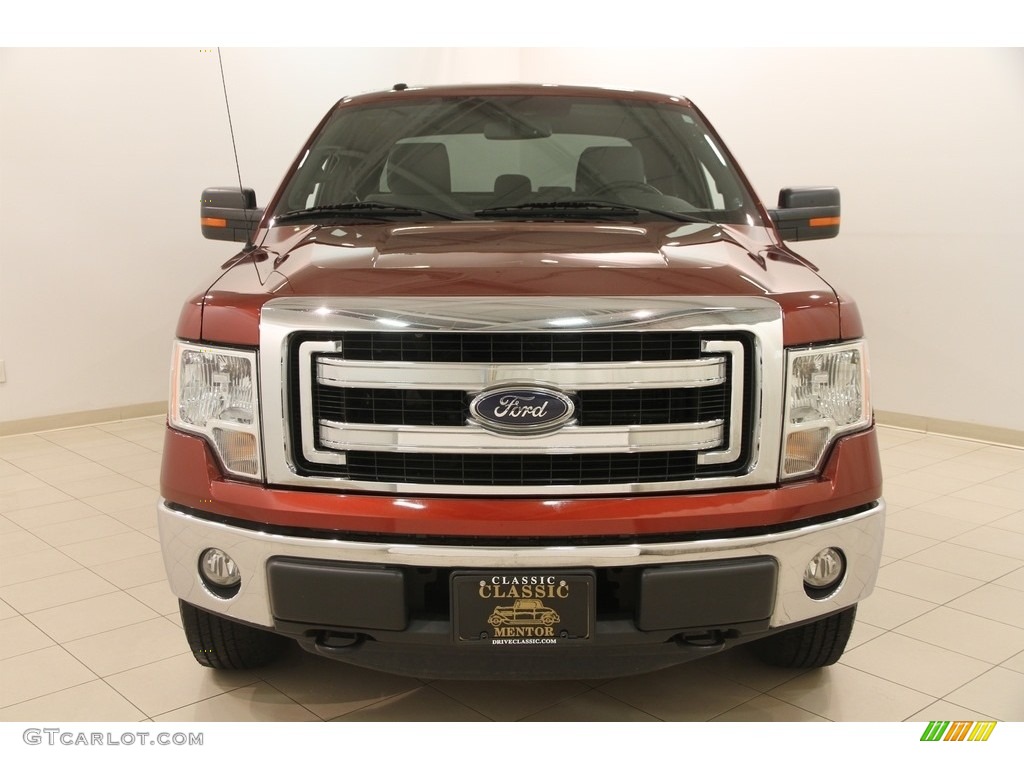 2014 F150 XLT SuperCab 4x4 - Sunset / Steel Grey photo #2