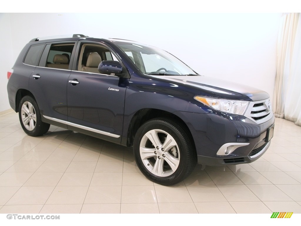 2013 Highlander Limited 4WD - Nautical Blue Metallic / Sand Beige photo #1