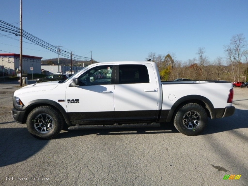 2017 1500 Rebel Crew Cab 4x4 - Bright White / Rebel Theme Red/Black photo #3