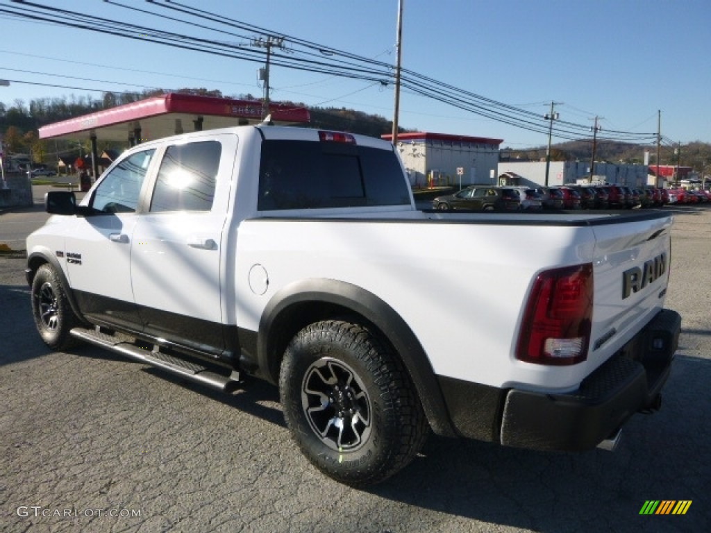 2017 1500 Rebel Crew Cab 4x4 - Bright White / Rebel Theme Red/Black photo #4