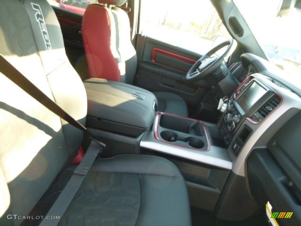 Rebel Theme Red/Black Interior 2017 Ram 1500 Rebel Crew Cab 4x4 Photo #116957611