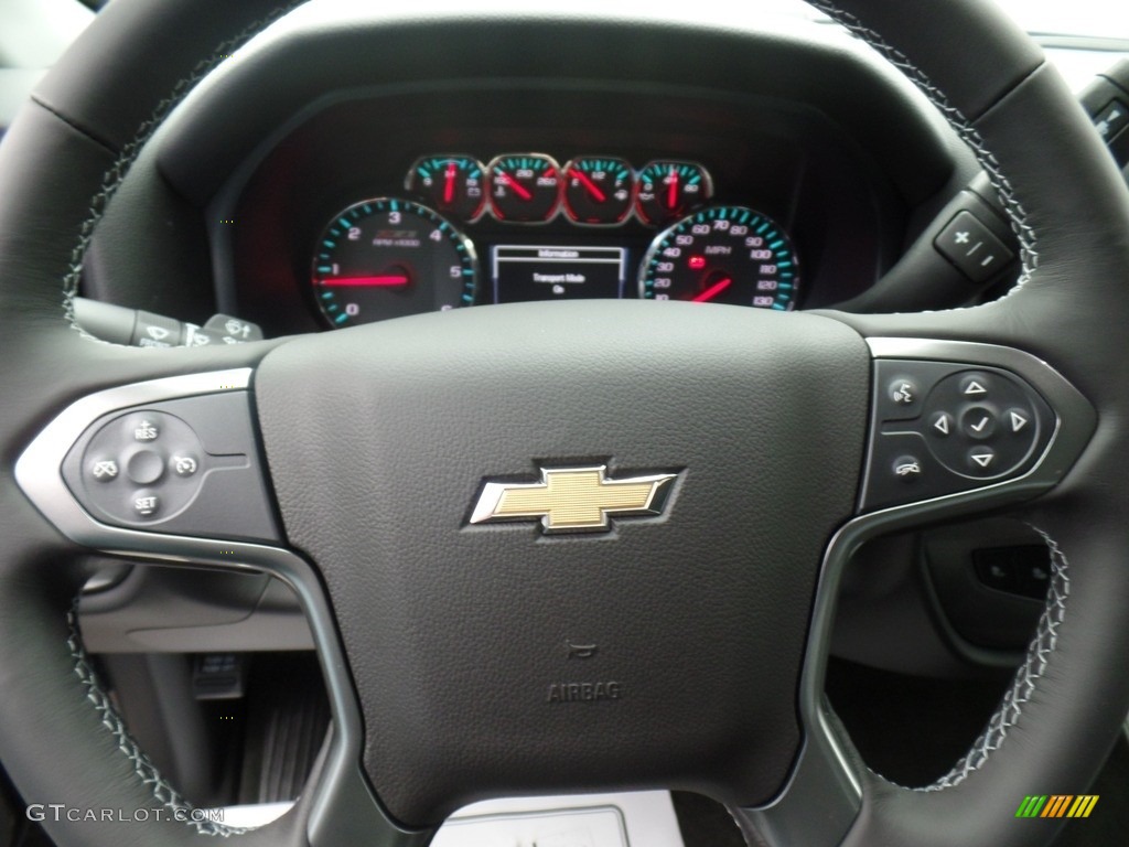 2017 Chevrolet Silverado 1500 LT Double Cab 4x4 Jet Black Steering Wheel Photo #116959216