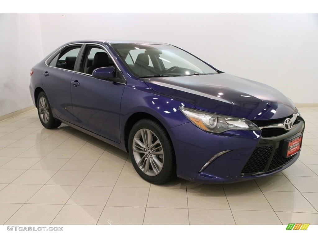 2015 Camry SE - Blue Crush Metallic / Black photo #1