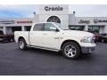 2017 Pearl White Ram 1500 Laramie Crew Cab  photo #1