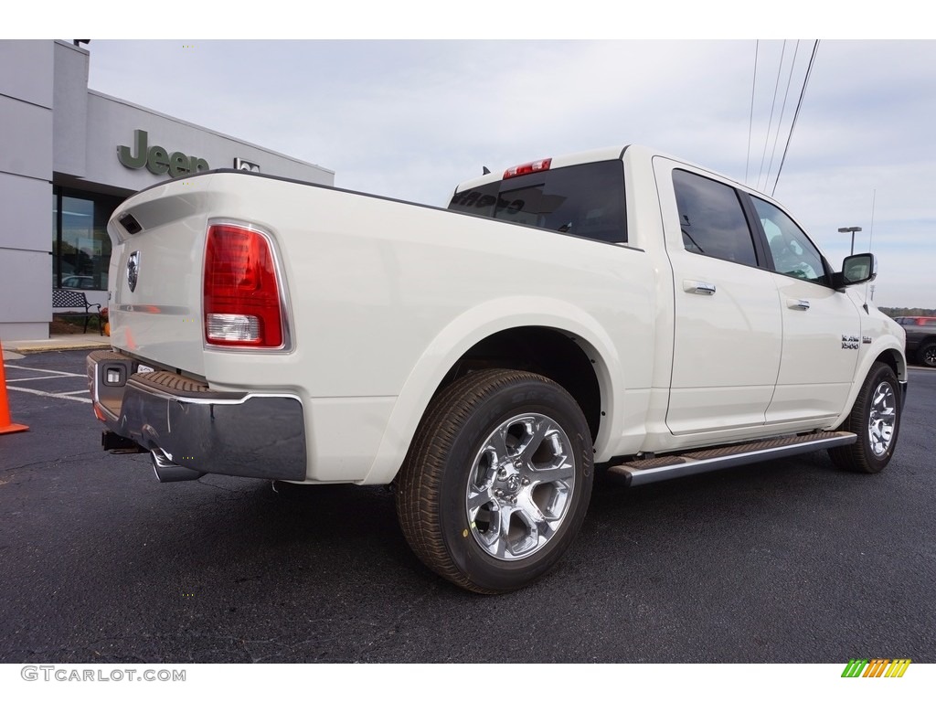 2017 1500 Laramie Crew Cab - Pearl White / Canyon Brown/Light Frost Beige photo #7