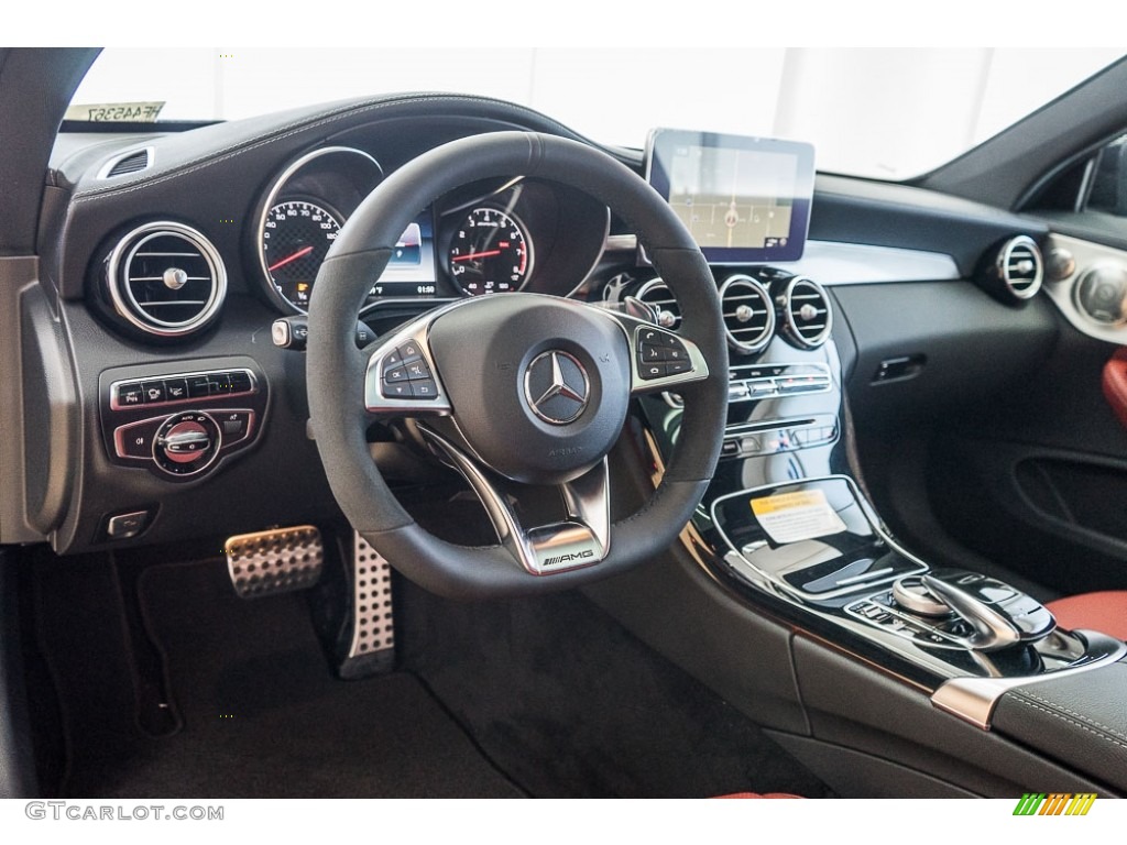 2017 Mercedes-Benz C 43 AMG 4Matic Coupe Cranberry Red/Black Dashboard Photo #116967007