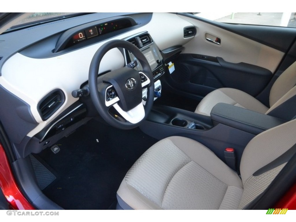 Harvest Beige Interior 2017 Toyota Prius Two Photo #116968027