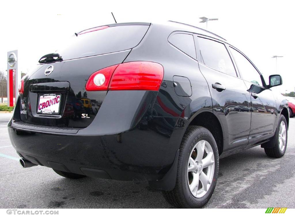 2009 Rogue SL - Wicked Black / Black/Red photo #6