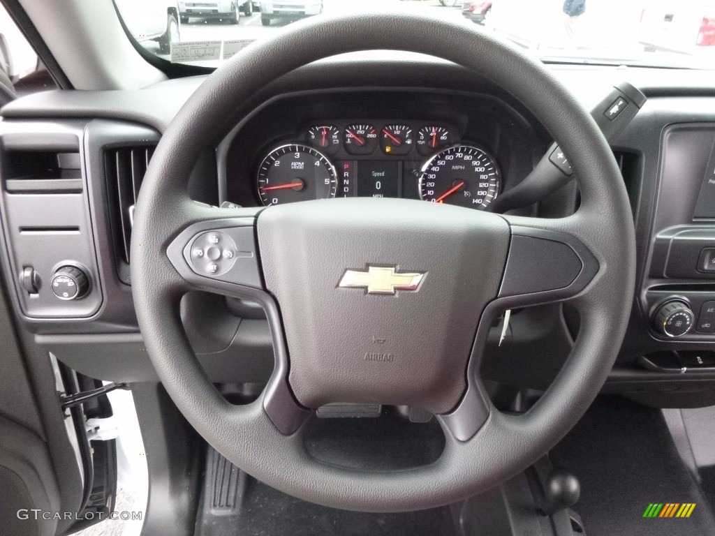 2017 Chevrolet Silverado 1500 WT Regular Cab 4x4 Dark Ash/Jet Black Steering Wheel Photo #116973844