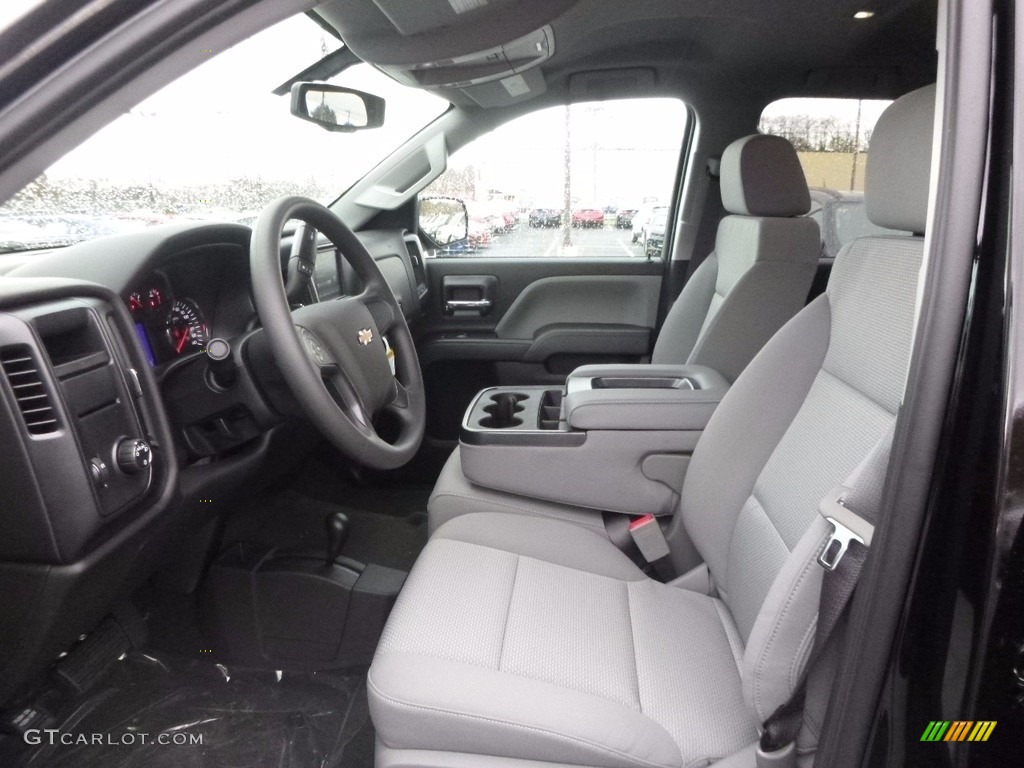 Dark Ash/Jet Black Interior 2017 Chevrolet Silverado 1500 Custom Double Cab 4x4 Photo #116974477