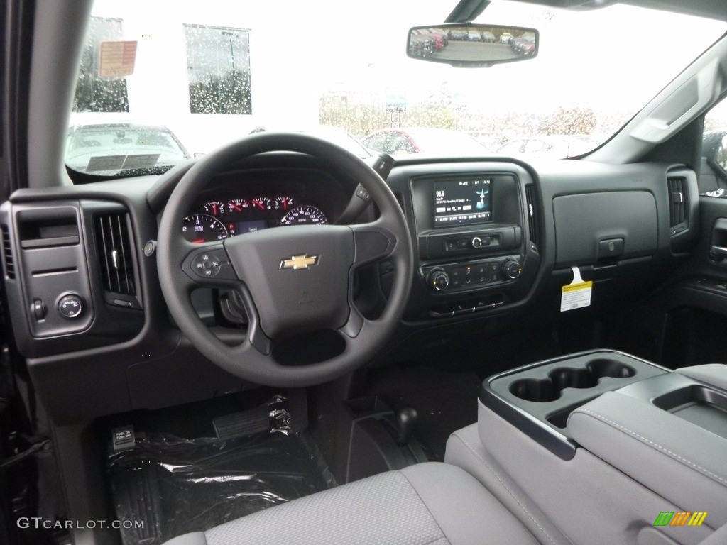 2017 Silverado 1500 Custom Double Cab 4x4 - Black / Dark Ash/Jet Black photo #13