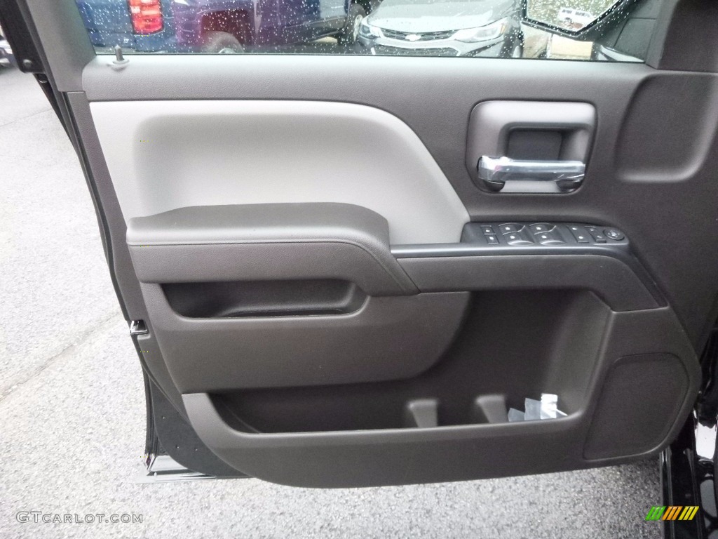 2017 Chevrolet Silverado 1500 Custom Double Cab 4x4 Dark Ash/Jet Black Door Panel Photo #116974531