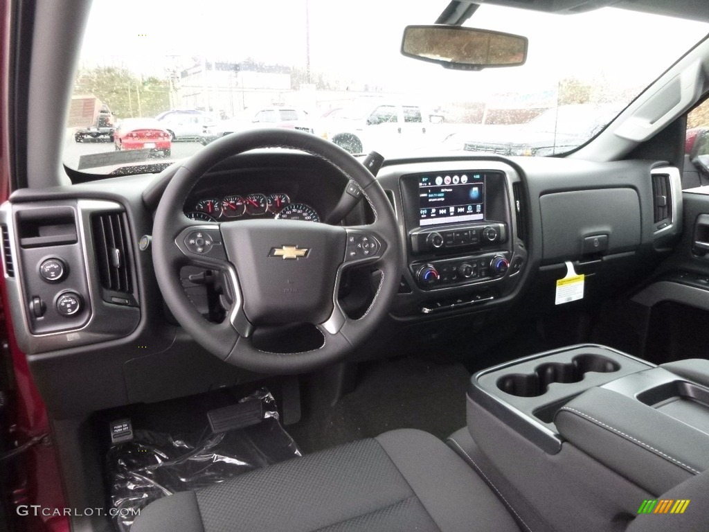 Jet Black Interior 2017 Chevrolet Silverado 1500 LT Double Cab 4x4 Photo #116974870
