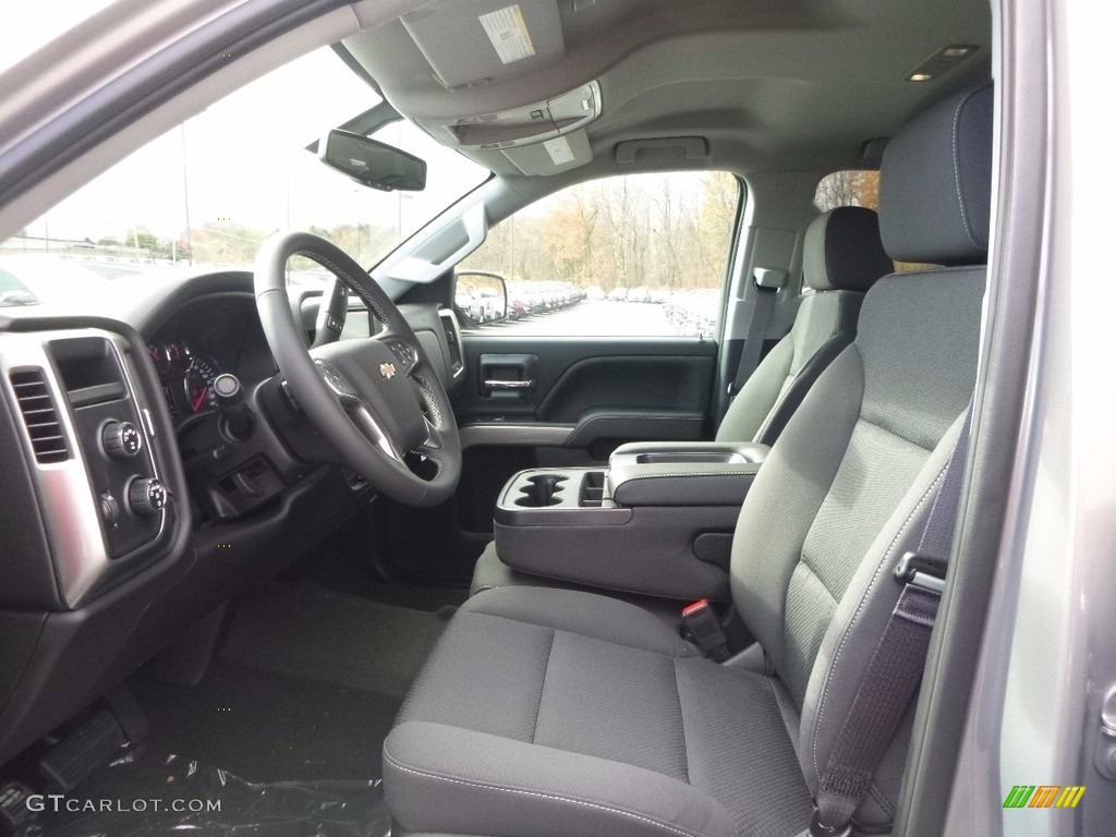 Jet Black Interior 2017 Chevrolet Silverado 1500 LT Double Cab 4x4 Photo #116975197