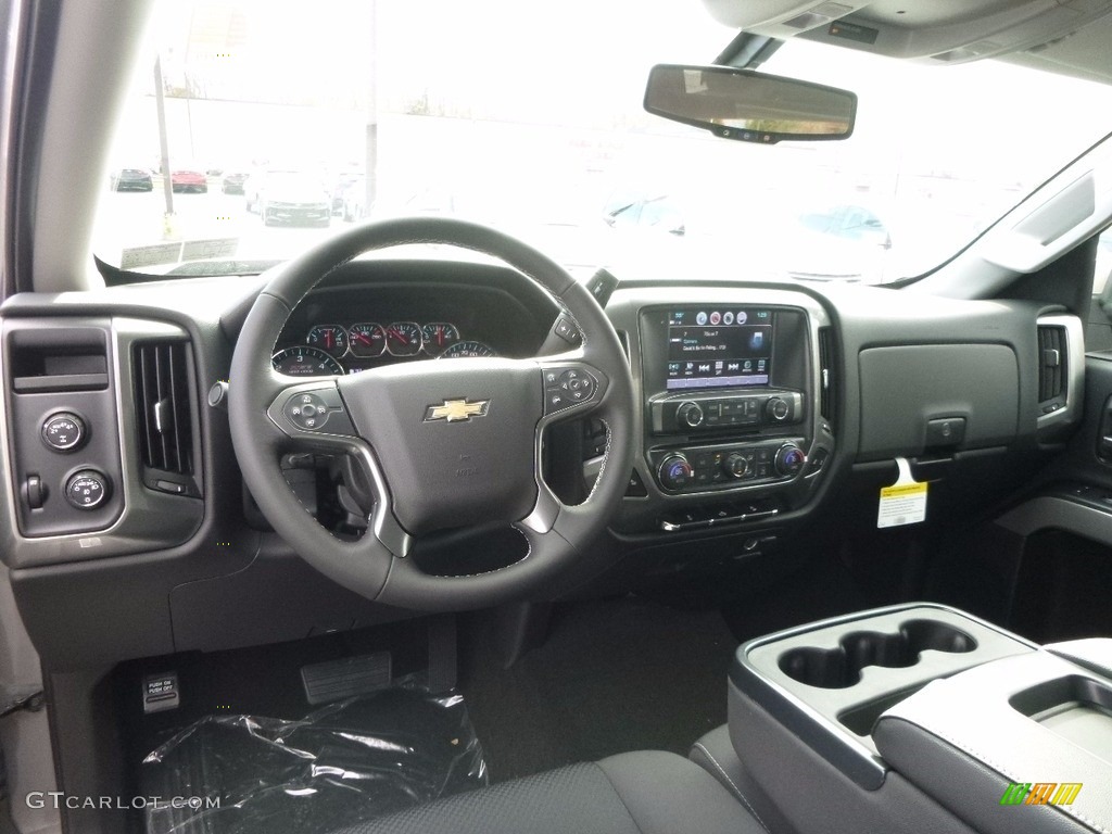 Jet Black Interior 2017 Chevrolet Silverado 1500 LT Double Cab 4x4 Photo #116975227