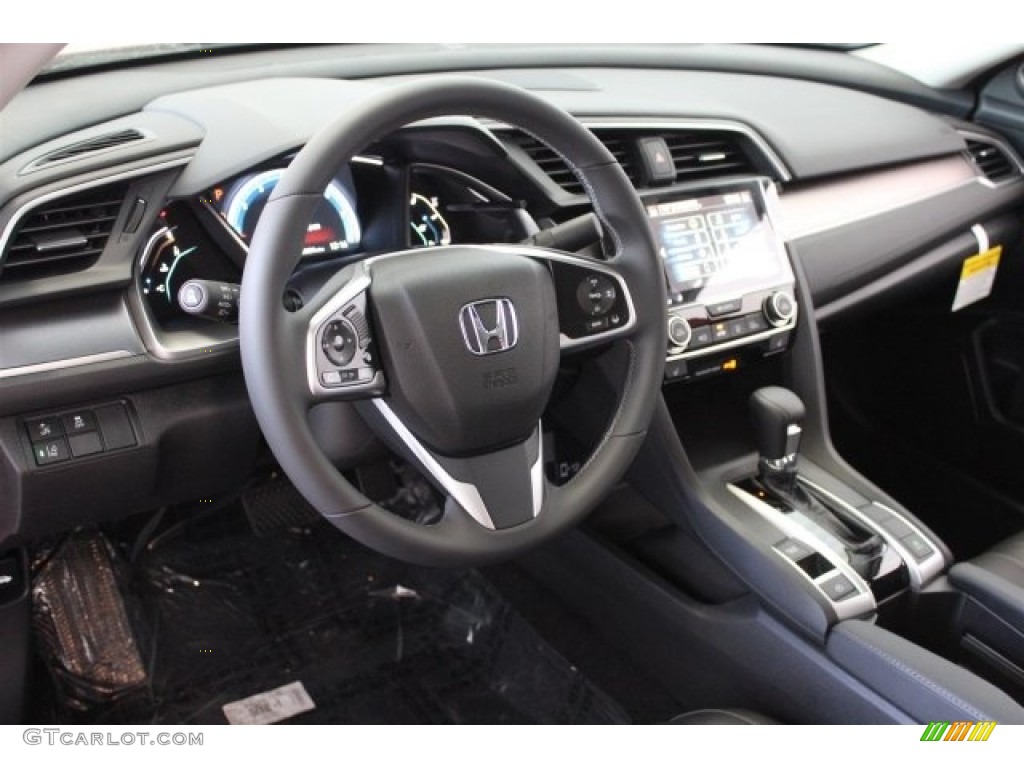 2017 Honda Civic Touring Sedan Black Dashboard Photo #116975254