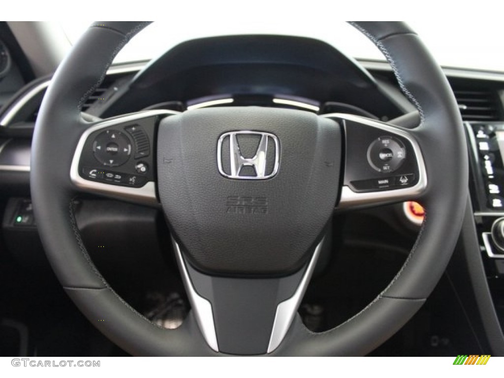 2017 Honda Civic Touring Sedan Black Steering Wheel Photo #116975266