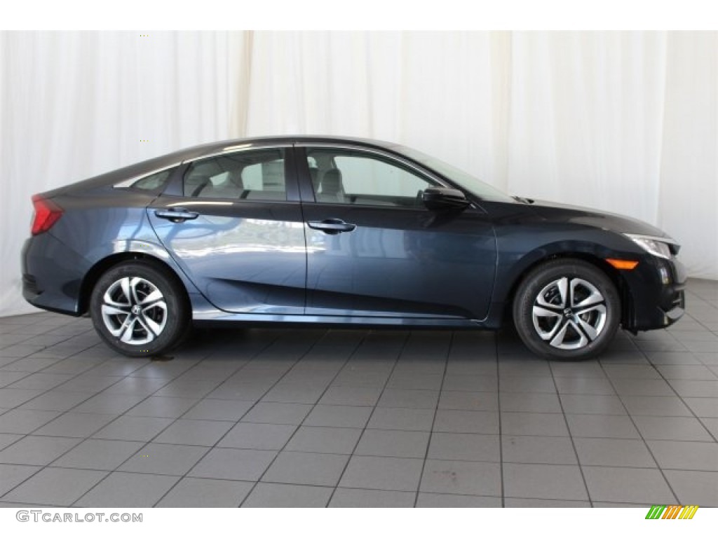 Cosmic Blue Metallic 2017 Honda Civic LX Sedan Exterior Photo #116976430