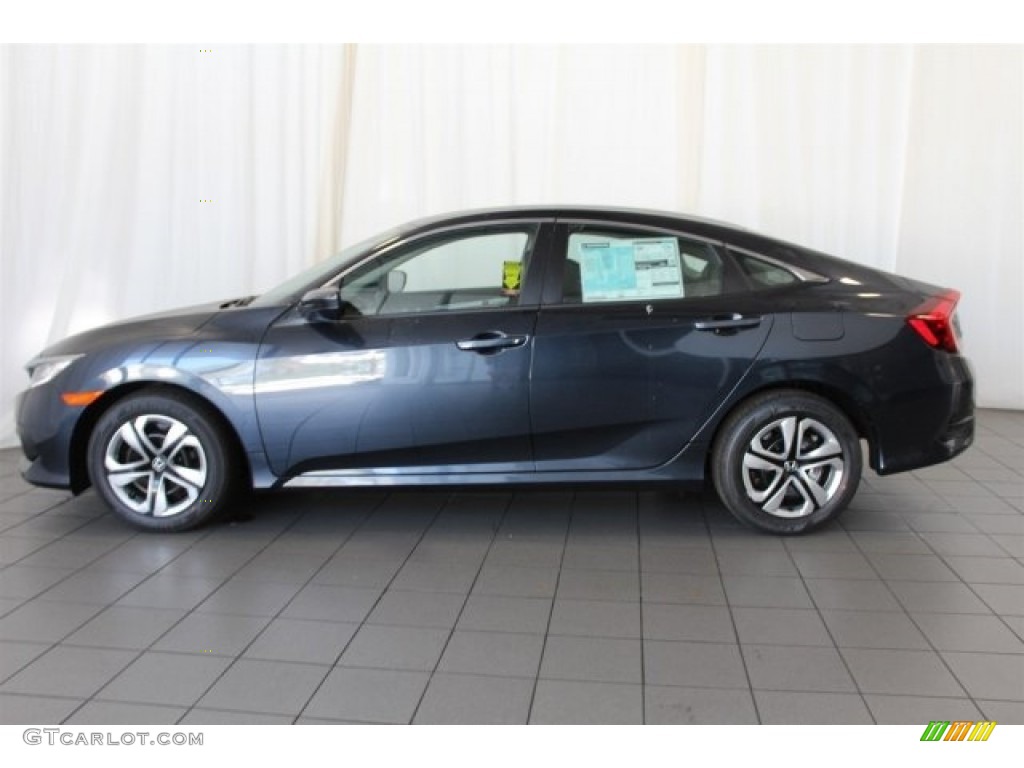 Cosmic Blue Metallic 2017 Honda Civic LX Sedan Exterior Photo #116976454