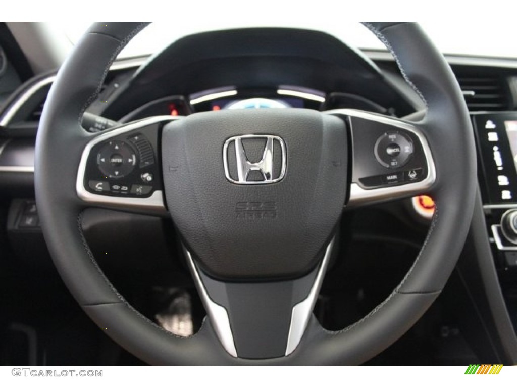 2017 Honda Civic Touring Sedan Gray Steering Wheel Photo #116976853