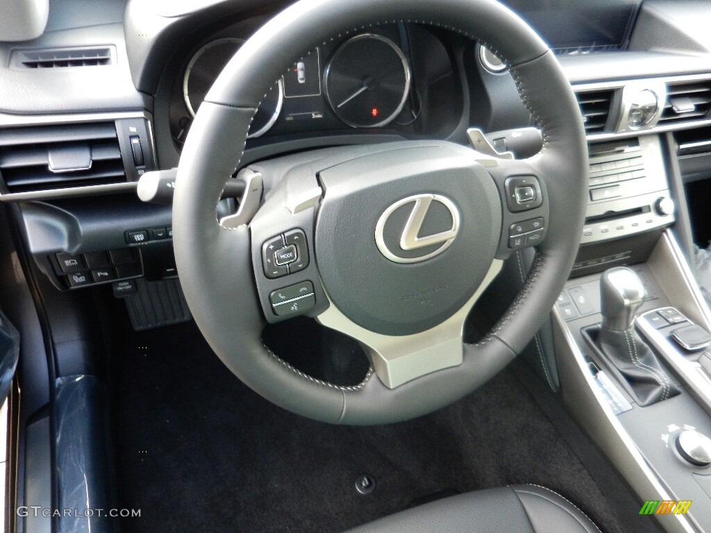 2017 Lexus IS 300 AWD Black Steering Wheel Photo #116978690