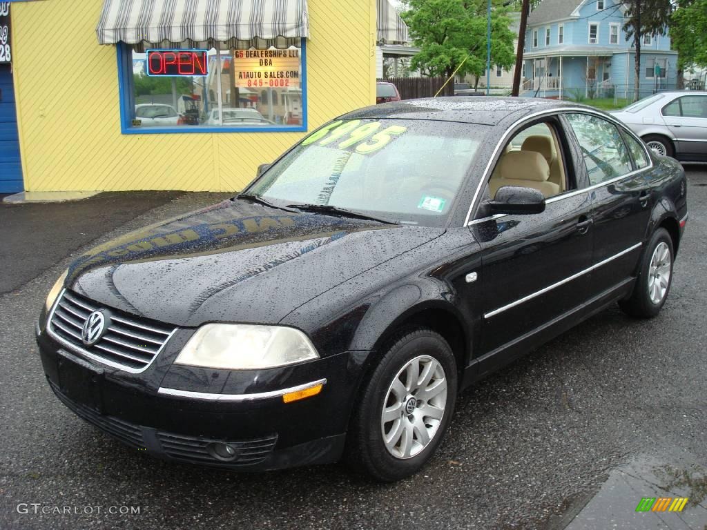 2002 Passat GLS Sedan - Black / Beige photo #1