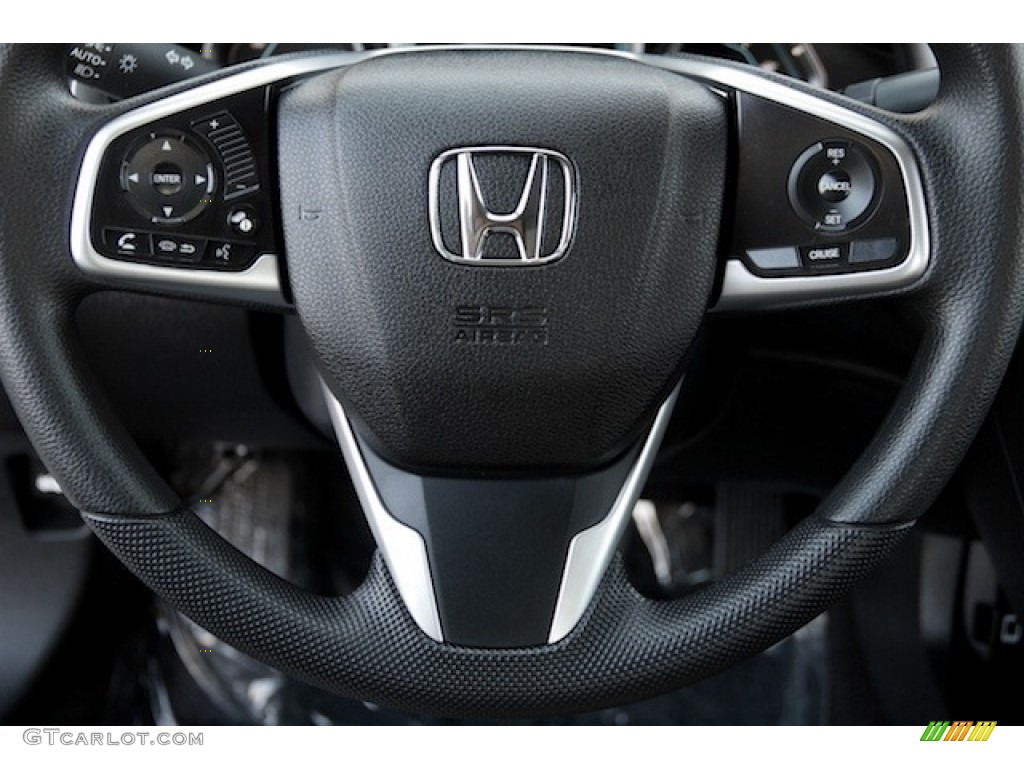 2017 Honda Civic EX Sedan Ivory Steering Wheel Photo #116986178