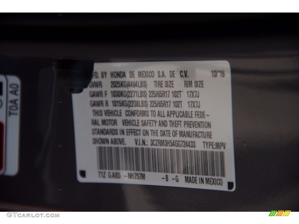 2016 CR-V EX - Modern Steel Metallic / Gray photo #19