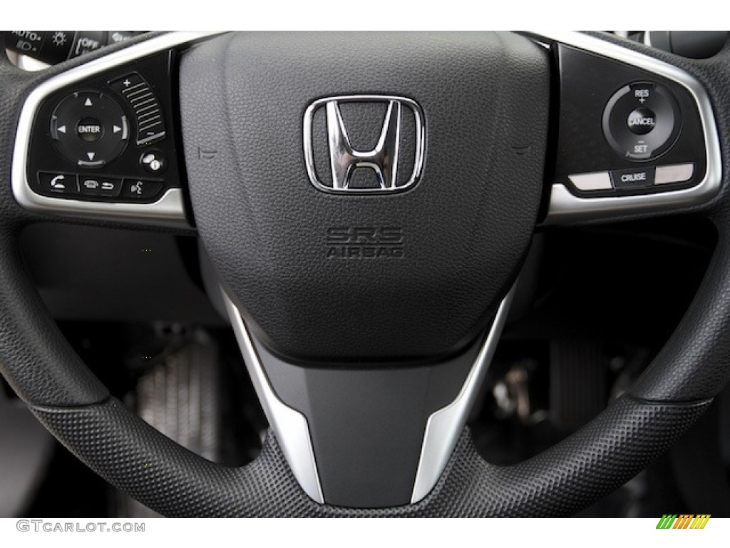 2017 Honda Civic EX-T Sedan Black Steering Wheel Photo #116988137