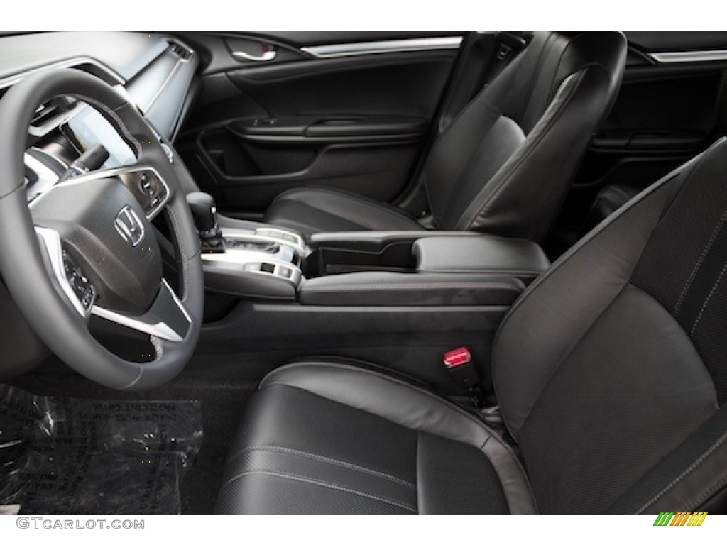 Black Interior 2017 Honda Civic EX-L Sedan Photo #116988863