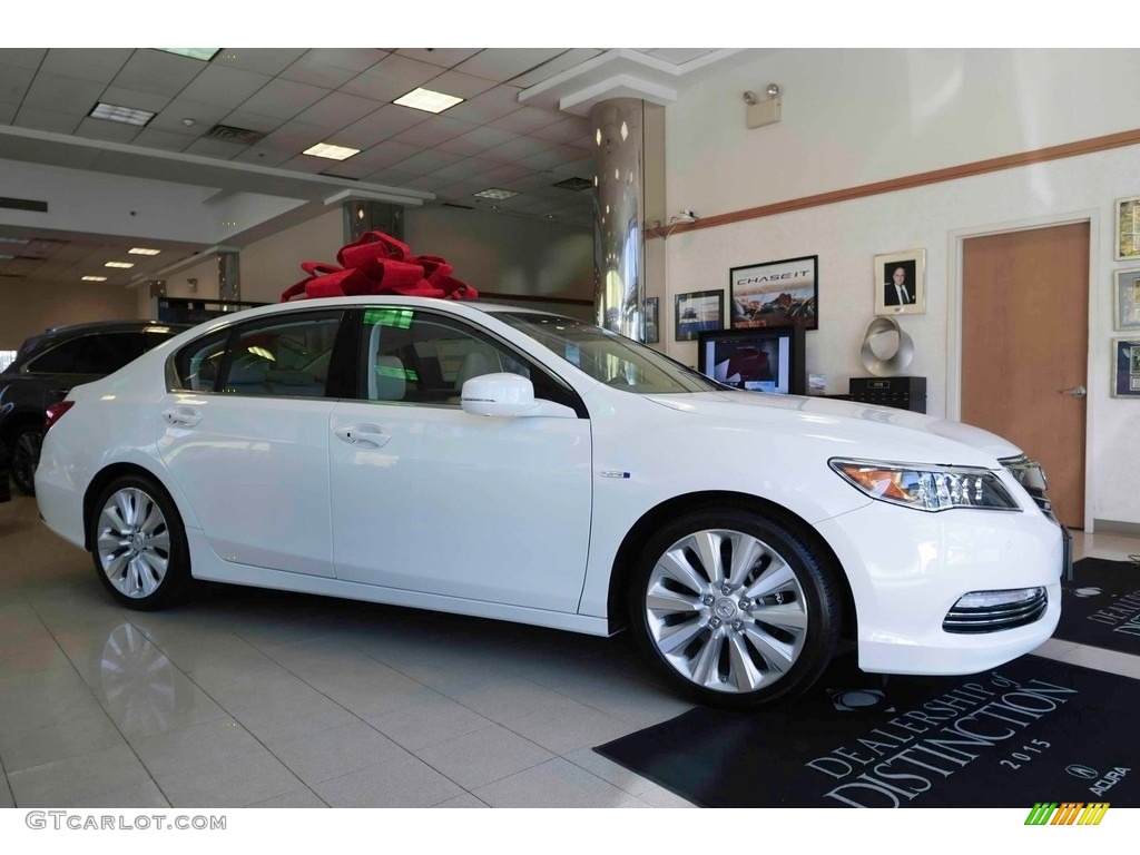 2016 RLX Sport Hybrid SH-AWD Advance - Bellanova White Pearl / Seacoast photo #6