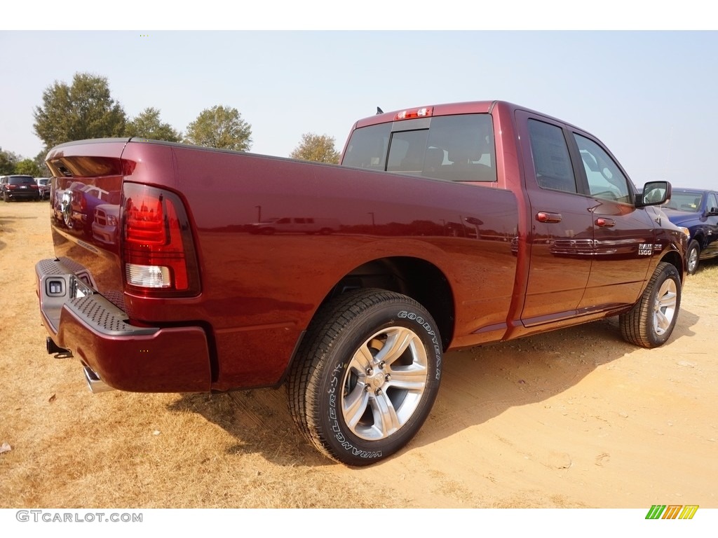 2017 1500 Sport Quad Cab - Delmonico Red Pearl / Black photo #3