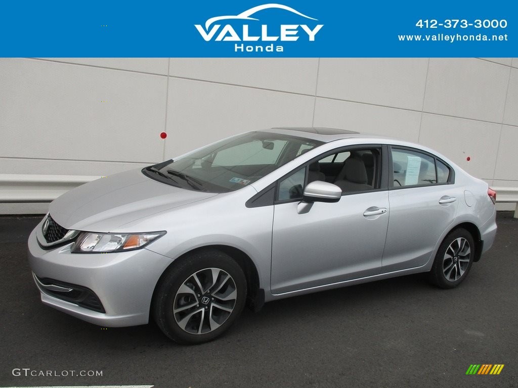 2015 Civic EX Sedan - Alabaster Silver Metallic / Gray photo #1