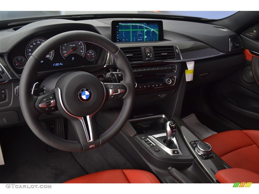 2017 BMW M4 Coupe Sakhir Orange/Black Dashboard Photo #116999249