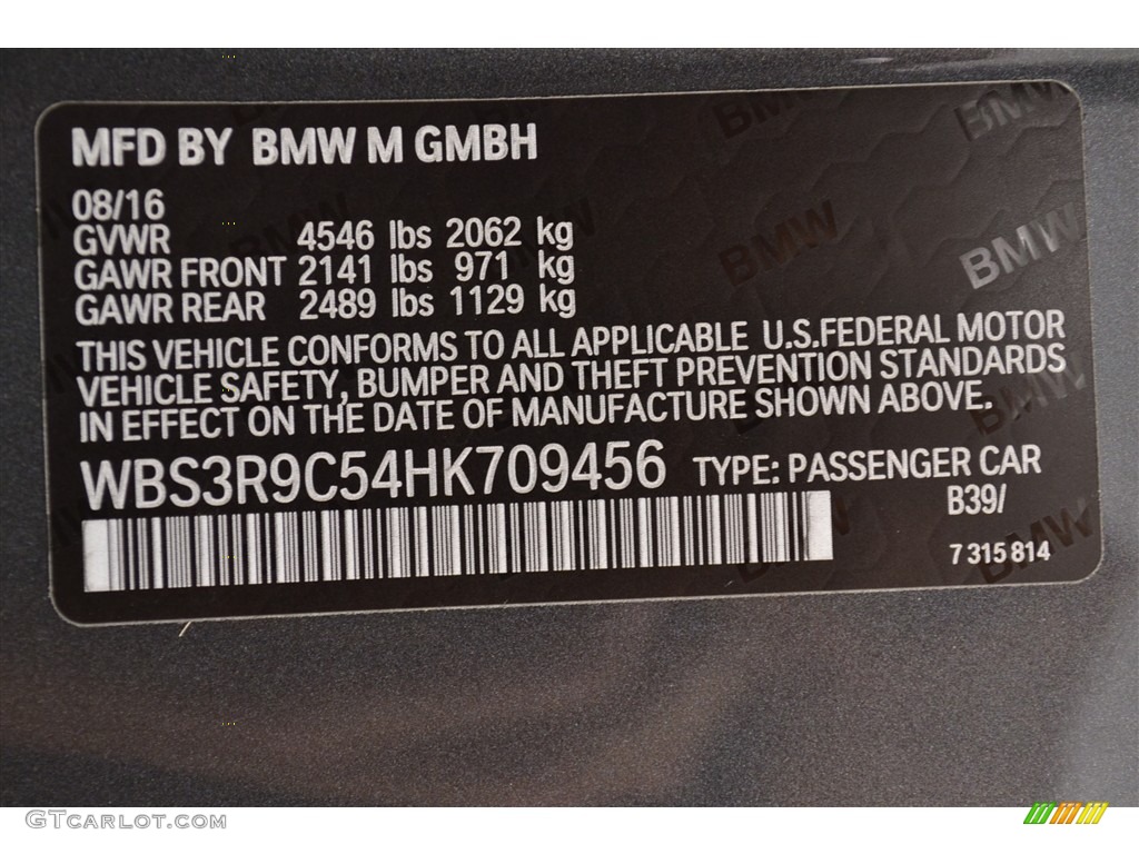 2017 M4 Color Code B39 for Mineral Grey Metallic Photo #116999426