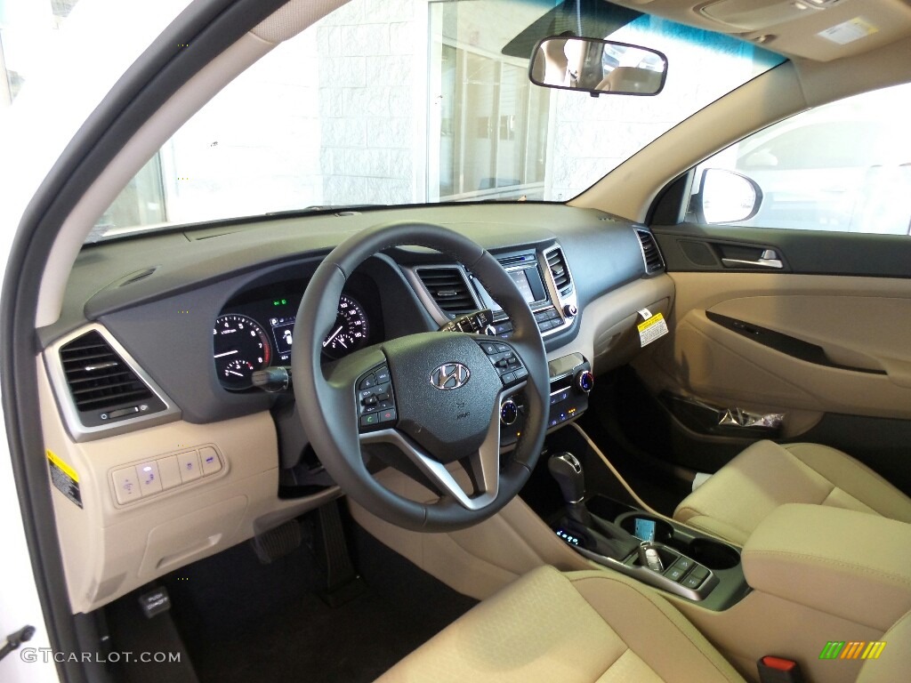 2017 Tucson Sport AWD - Dazzling White / Beige photo #9