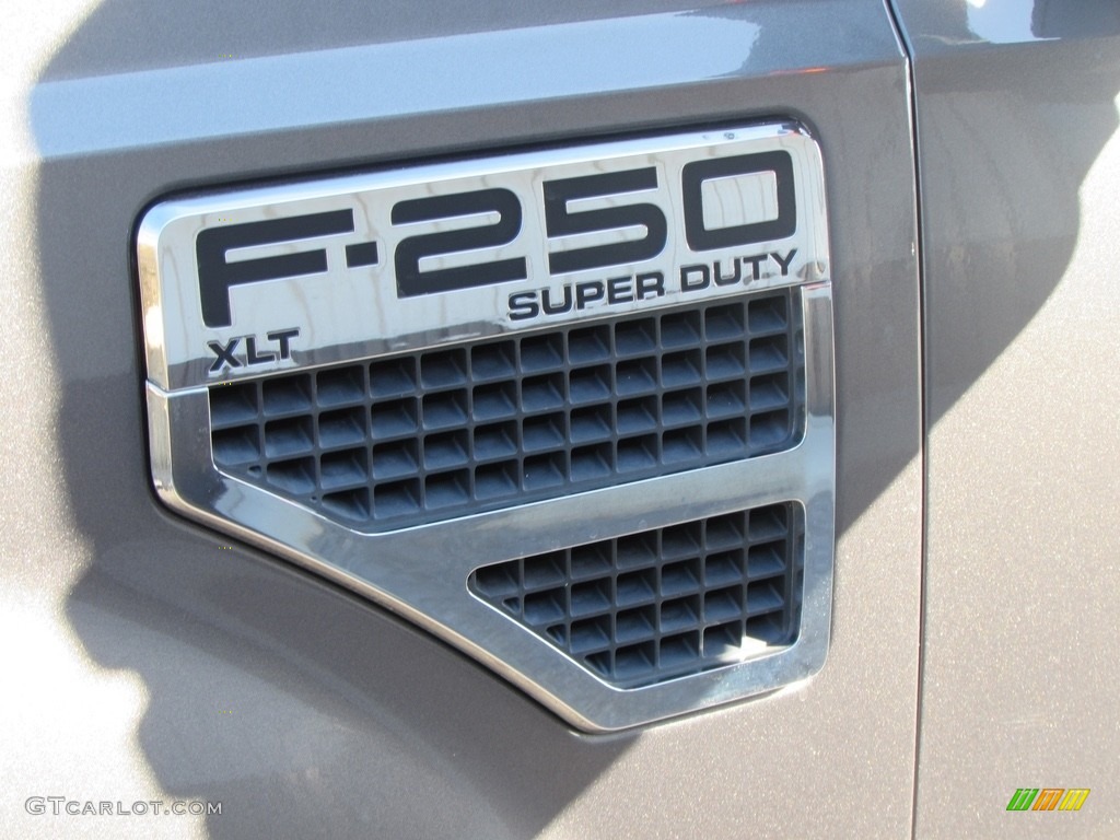 2008 F250 Super Duty XLT Crew Cab 4x4 - Dark Shadow Grey Metallic / Medium Stone photo #14